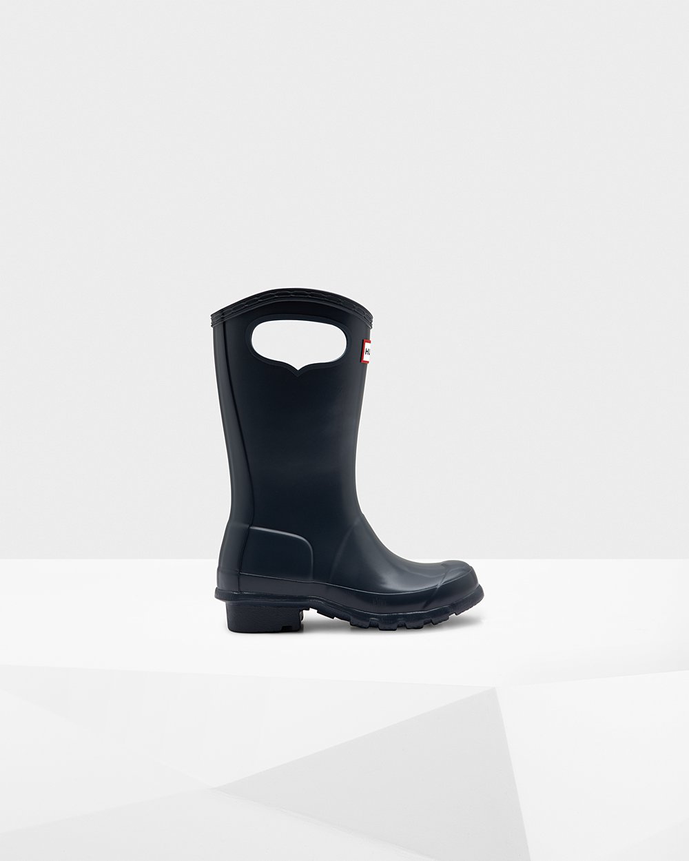 Hunter Original Grab Handle Rain Boots - Online Kids Navy - UZEONW982